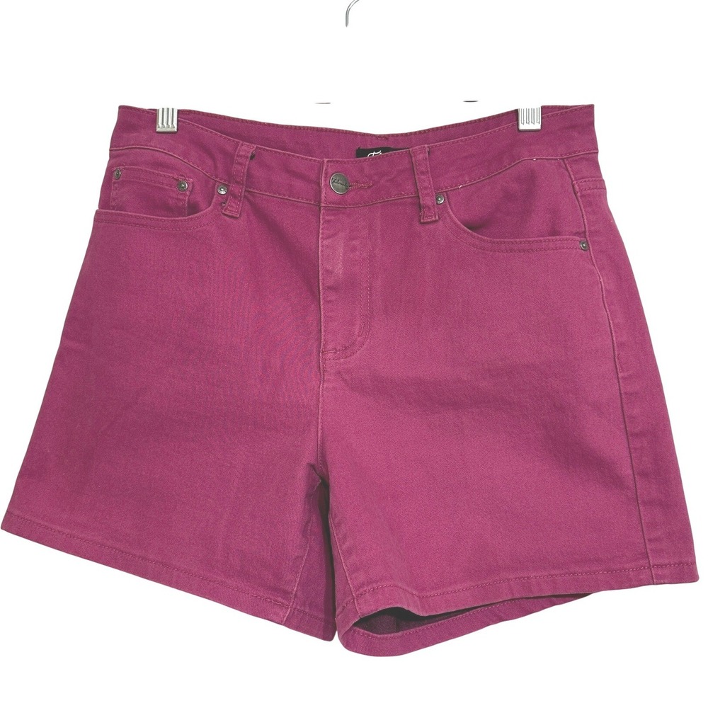 Tailormade Denim Shorts Womens Magenta‎ Berry Summer Casual Vibrant Vacation 8
